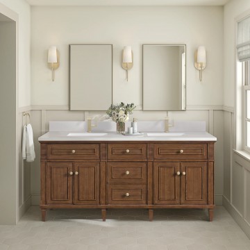 Lorelai 72" Double (Vanity Only Pricing) in Mid-Century Walnut